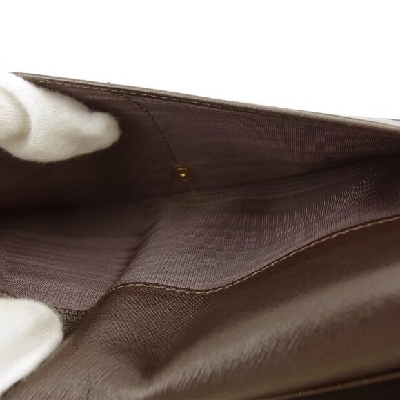 CELINE wallet macadam beige PVC ?~ leather Authentic USED - Picture 9 of 9